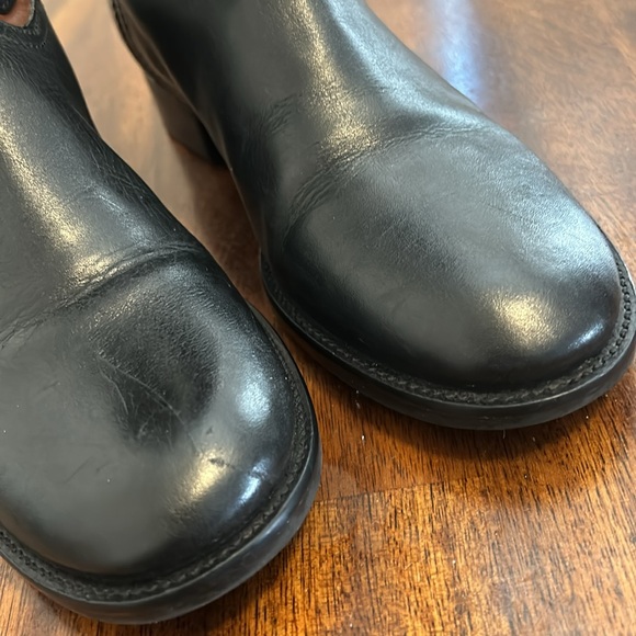 TORY BURCH Juliet two tone riding boots  black almond.. - Picture 6 of 12